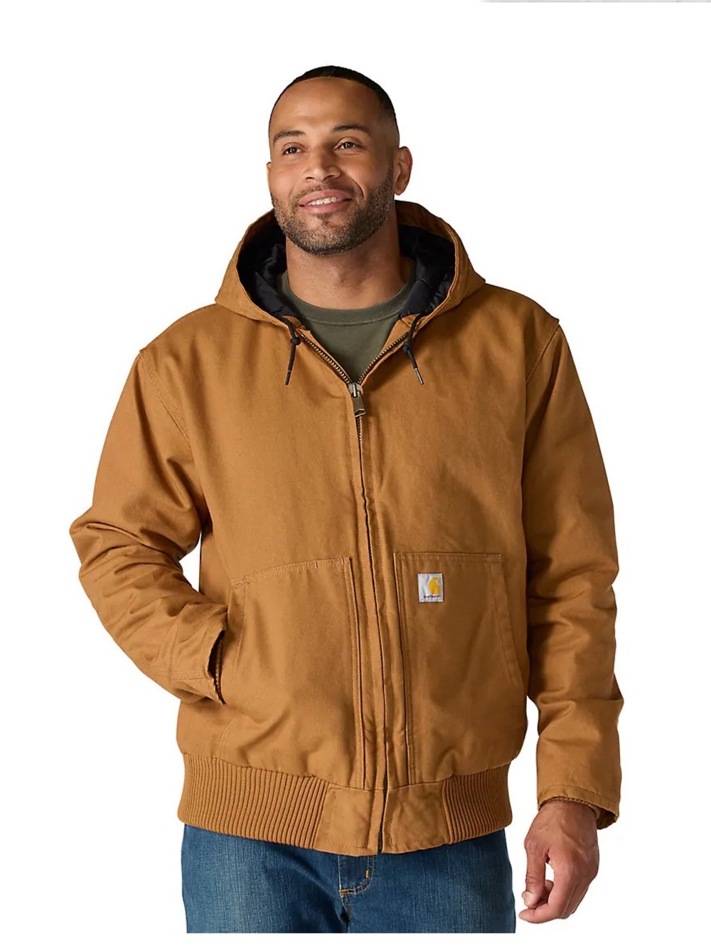 Carhartt Men's Washed Duck Active Jac Carhartt Brown L